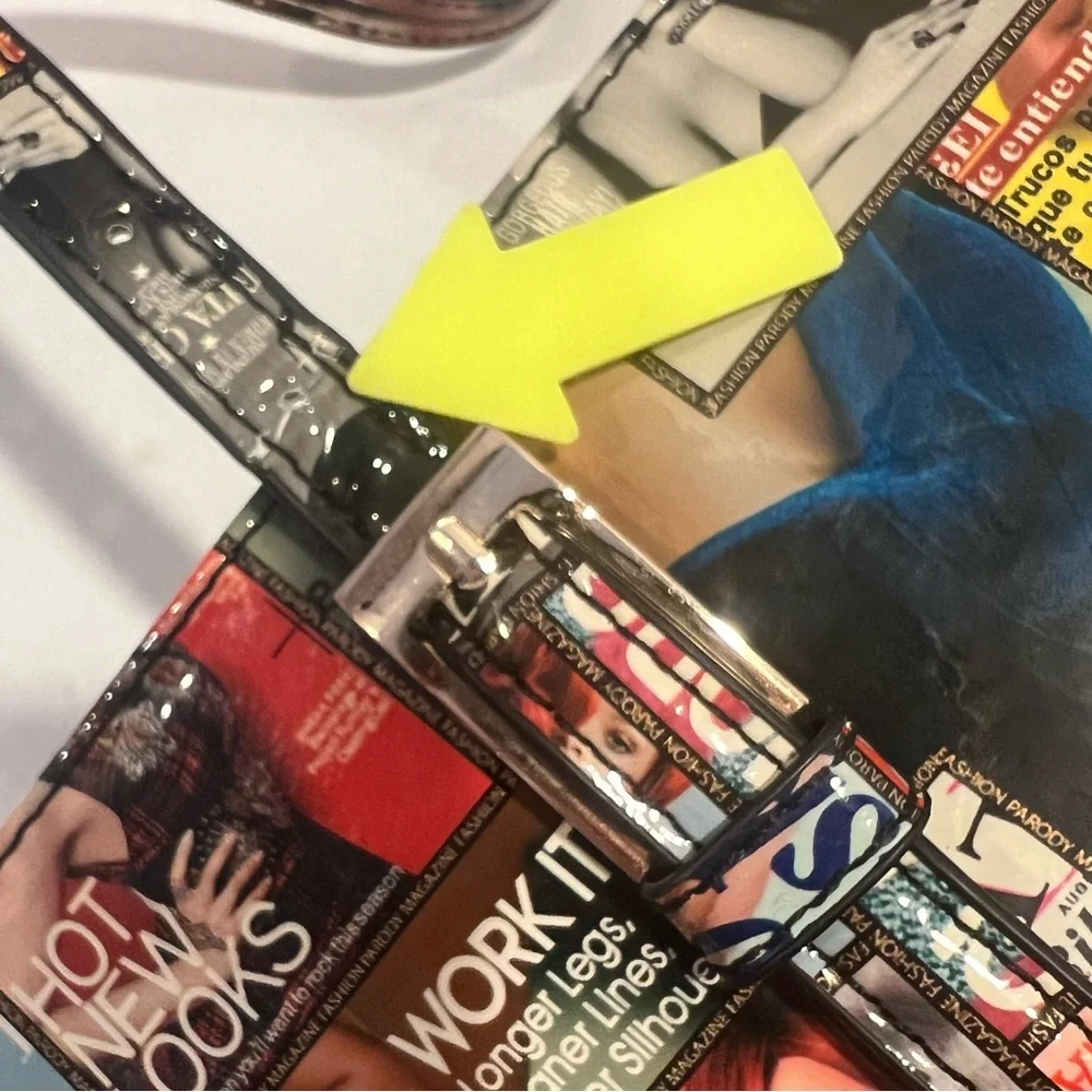 Multicolor Magazine Cover Print Tote - Picture 11 of 14